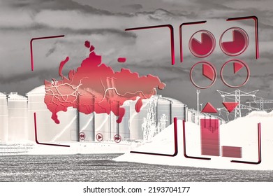 Russia And The Dependance Of The Energy Sector With Main Pipelines Distribution And Export Shows On A Visual