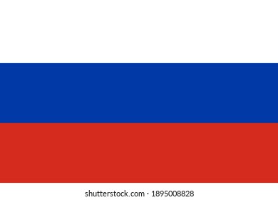 Russia flag official proportions flat