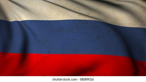 Russia Grunge Flag