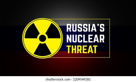 Russia Nuclear Threat United States And Ukraine Concept Illustration Design. Nukes Weapons And War