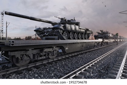 Russia Ukraine conflict. The build-up of Russian troops on the Ukraine border could lead to open conflict. Russian forces are massing on Ukraine's border. Military intervention, war crisis risk. 3D