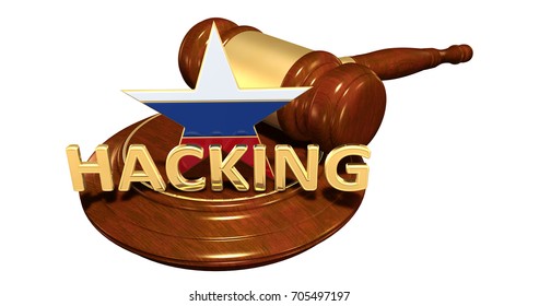 Russian Election Hacking 3D Illustration