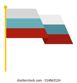 Russian Flag Icon. Flat Illustration Of Russian Flag  Icon For Web