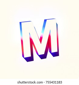 Russian Letter M Summer Colorful Abstract Stock Illustration 755431183 ...