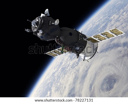 Russian spaceship on the orbit Stock photo © 