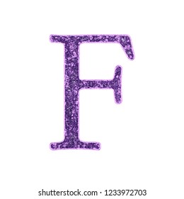 Rustic Metallic Purple Letter F 3d Stock Illustration 1233972703 ...