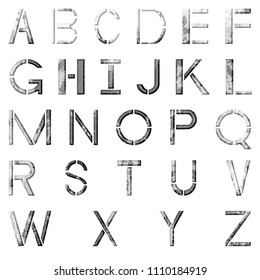 Rustic Stone Stencil Style Full Alphabet Stock Illustration 1110184919 ...