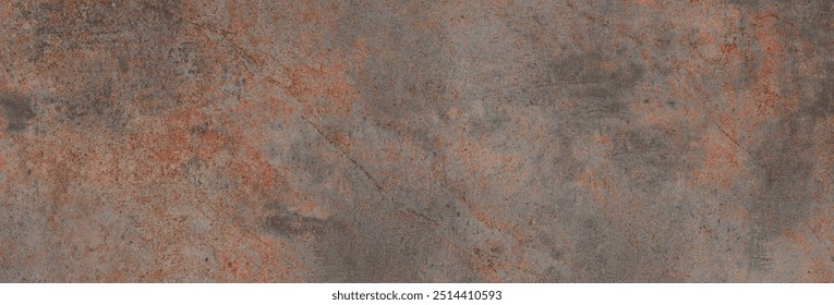 Rustic style tile with cement surface effect in orange, gray and brown colors