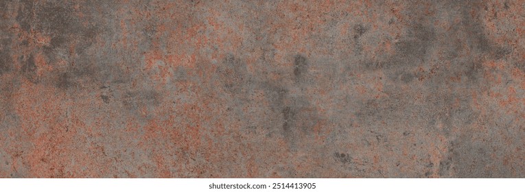 Rustic style tile with cement surface effect in orange, gray and brown colors