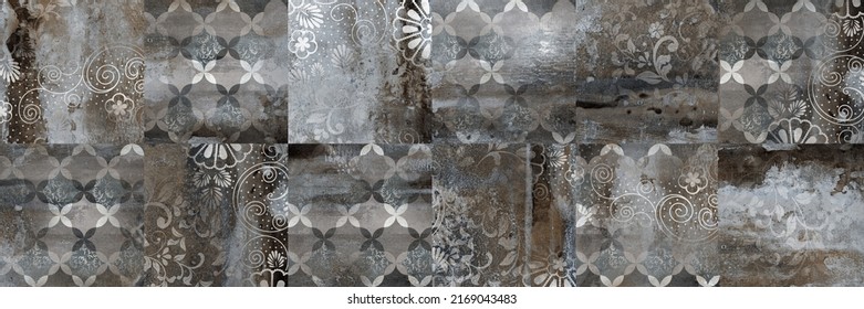 Rustic Wall Tile Design Damask Pattern Stock Illustration 2169043483 Shutterstock 9079