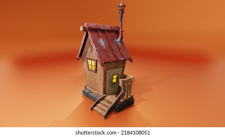 Rusty Wooden Shack 3D Model