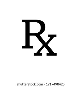 RX icon. Medical regular prescription symbol. Treatment receipt sign