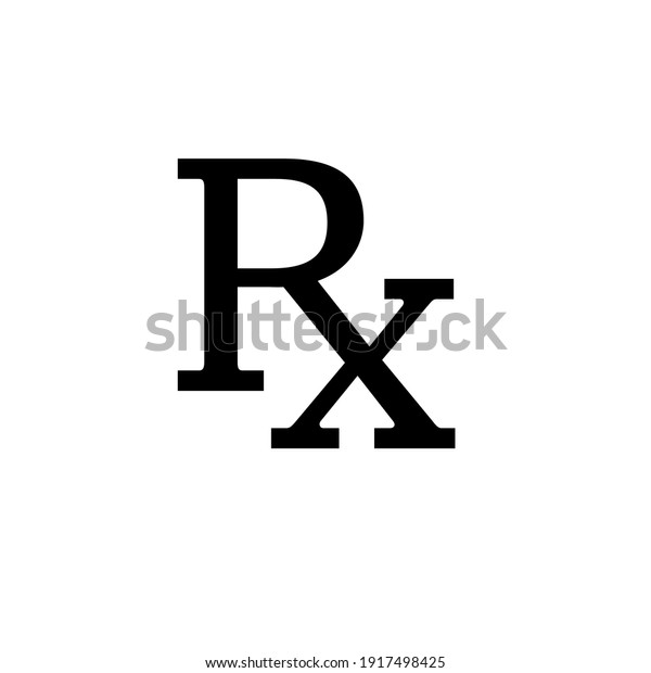 RX icon. Medical regular prescription symbol.\
Treatment receipt\
sign