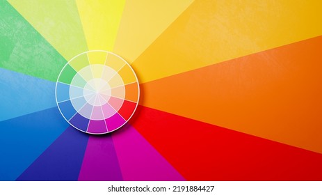 Ryb Color Wheel On Colorful Background Stock Illustration 2191884427 ...