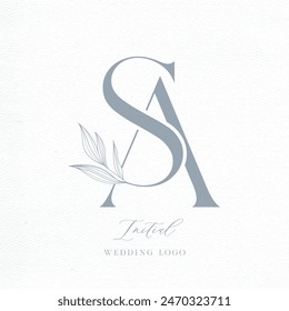 SA Initial Wedding Logo Monogram
