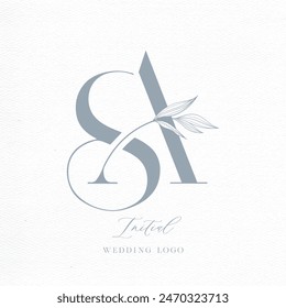 SA Initial Wedding Logo Monogram