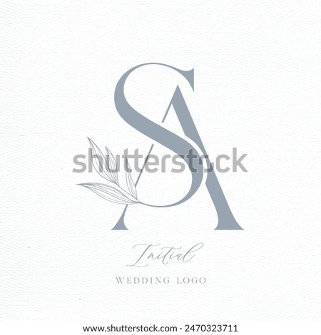 SA Initial Wedding Logo Monogram