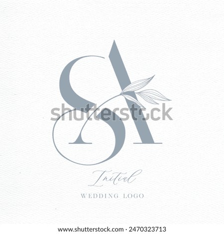 SA Initial Wedding Logo Monogram
