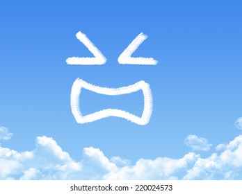 sad from cloud in the blue sky