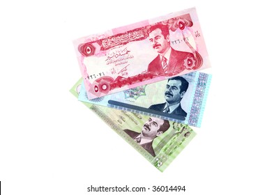 Saddam Hussein On Iraqi Banknotes