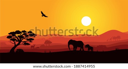 Similar – Image, Stock Photo Giraffe Silhouette