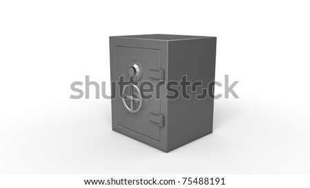 Safe on white background