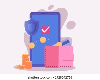 Safe Payout. Payroll, Annual Bonus, Income, Payout. Flat Illustration