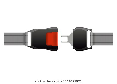 Safety belt. Fasten your seatbelt, warning banner. Safe driving rule concept. Vehicle driving or airplane belt with lock for save your life in road accident decent - Powered by Shutterstock