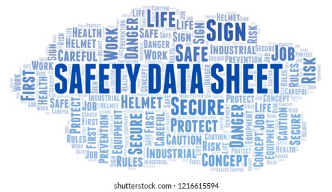 Safety Data Sheet Word Cloud.  