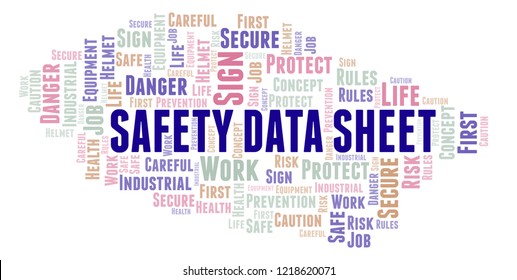 Safety Data Sheet Word Cloud.  