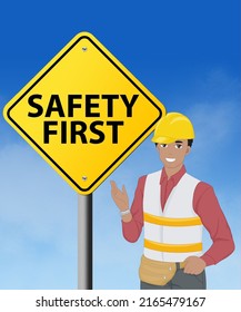 852 Safety first cartoon work' Images, Stock Photos & Vectors ...