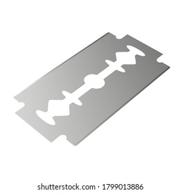 Safety Razor Blade 3D Rendering Isolated On White Background