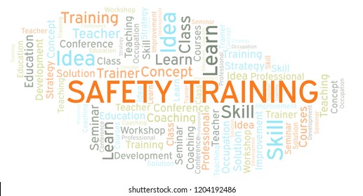 Safety Training Word Cloud.