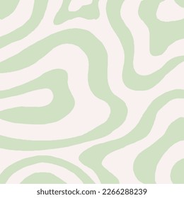 Sage Green Liquid Swirl Flow Groovy Stripe Y2K Pattern