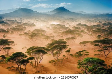 Sahara Desert With A Sand Storm, Madagascar