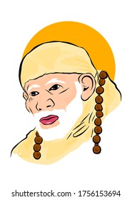 Sai Baba Illustration Image , Indian God