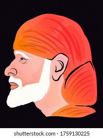 Sai Baba Illustration Image Picture , Indian God Of Hindu