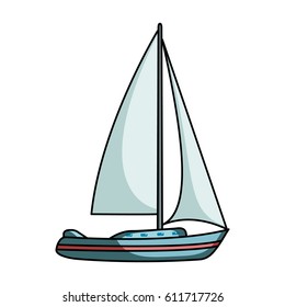 Sailing Yacht Sailing Boat Vector Illustration Stock Vector (Royalty ...