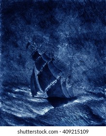 Sailing Ship In A Great Storm