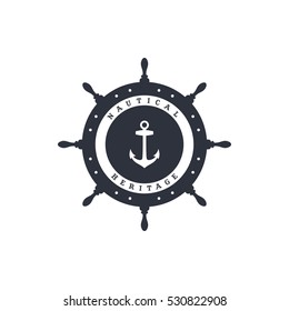 Sailor Anchor Ocean Nautical Theme Sign Icon Logo Logotype