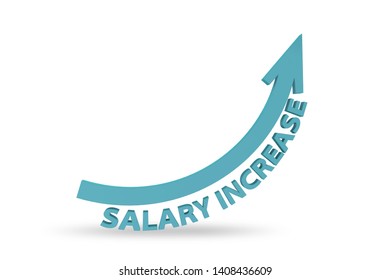 Salary increase concept  - 3d rendering