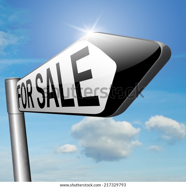 For sale banner, selling a house apartment or\
other real estate sign buy or sell online on internet your car or\
other product