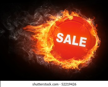Sale in Fire. Computer Graphics.