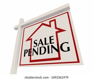 Sale Pending Home For Sale Real Estate Sign Words 3d Render Illustration