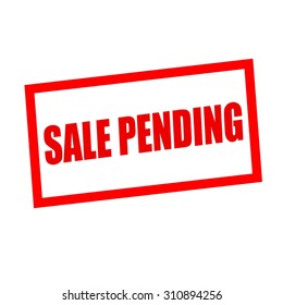 Sale Pending Red Stamp Text On White