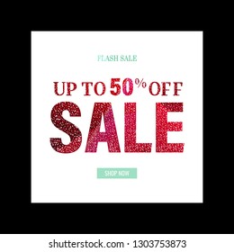 Sale Poster With Glitter - Shutterstock ID 1303753873