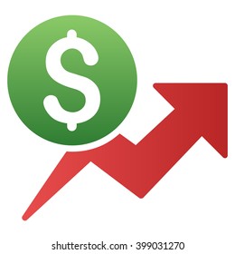 Price increase trading platform icon