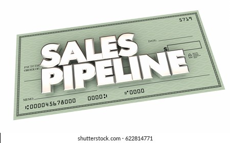 Sales Pipeline Check Selling Prospects Make Money 3d Illustration