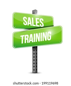 Sales Training Sign Illustration Design Over A White Background