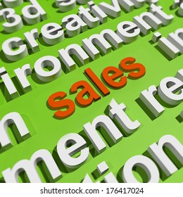 Sales In Word Cloud 